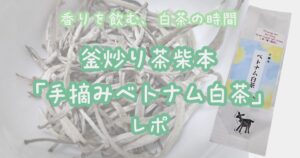 釜炒り茶柴本の手摘みベトナム白茶レポ