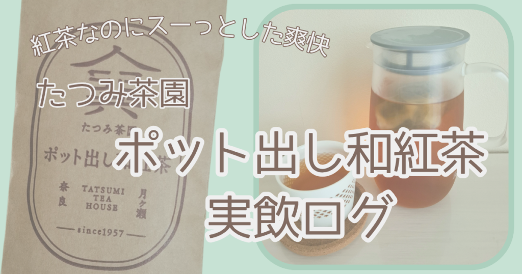 たつみ茶園ポット出し和紅茶実飲ログ