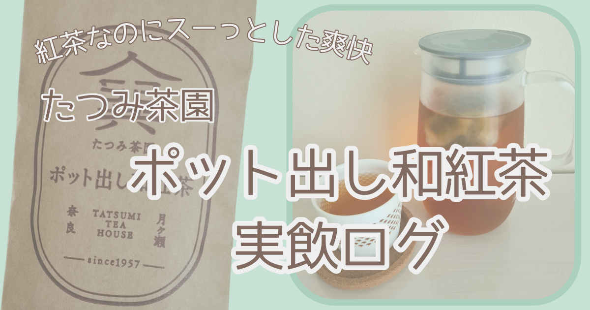 たつみ茶園ポット出し和紅茶実飲ログ