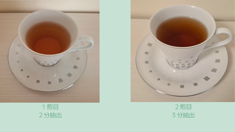 たつみ茶園の「ポット出し和紅茶」水色