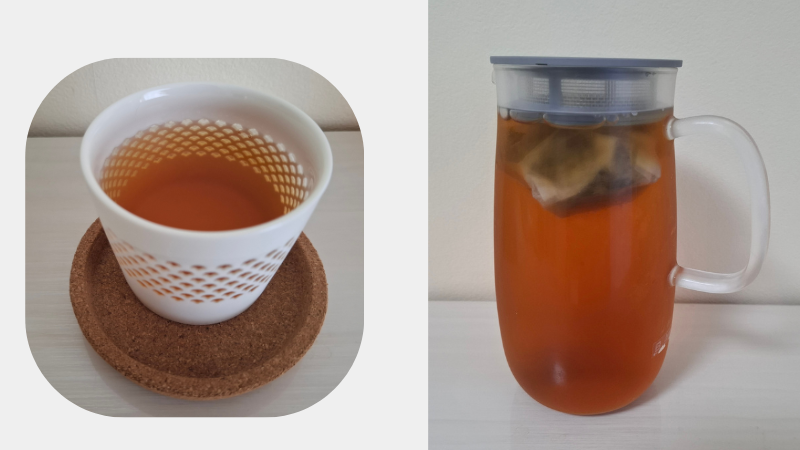 たつみ茶園の「ポット出し和紅茶」アイスティーの水色