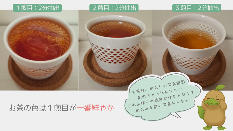 高梁紅茶アイスで淹れてみた