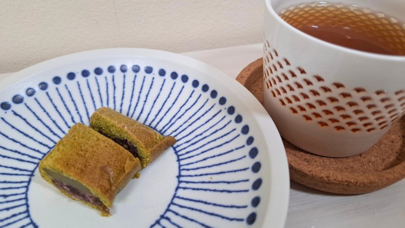 初栗抹茶とほうじ茶の写真